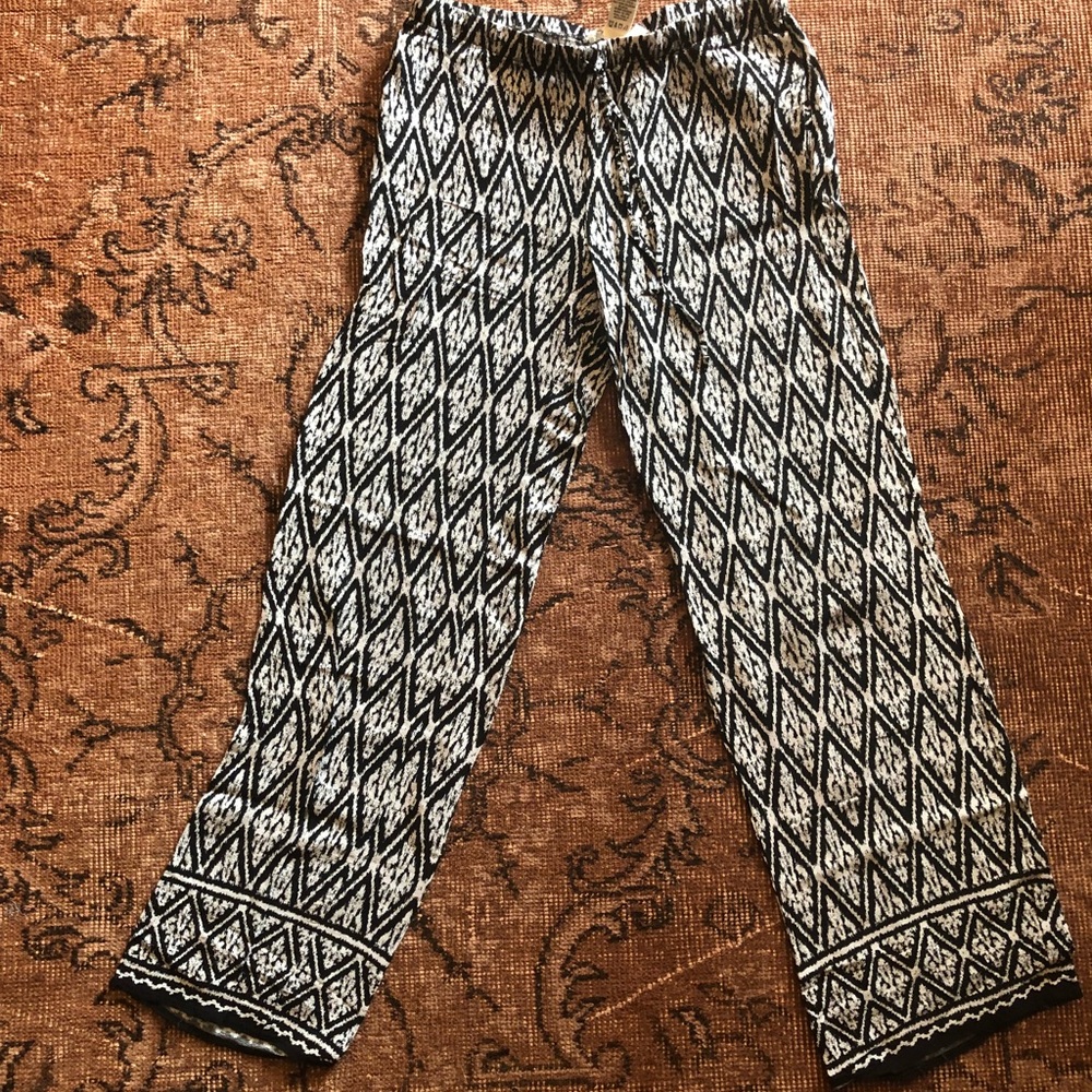 Bohemian Wide Leg Drawstring Pants